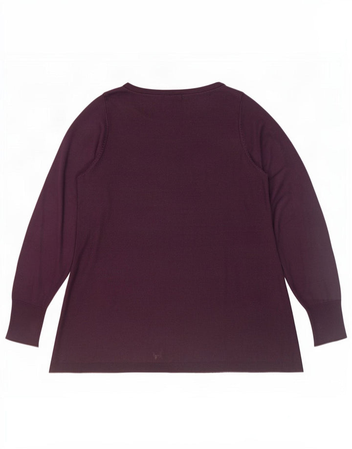 Женская туника Marks & Spencer UK 14, большой темно-бордовый акрил