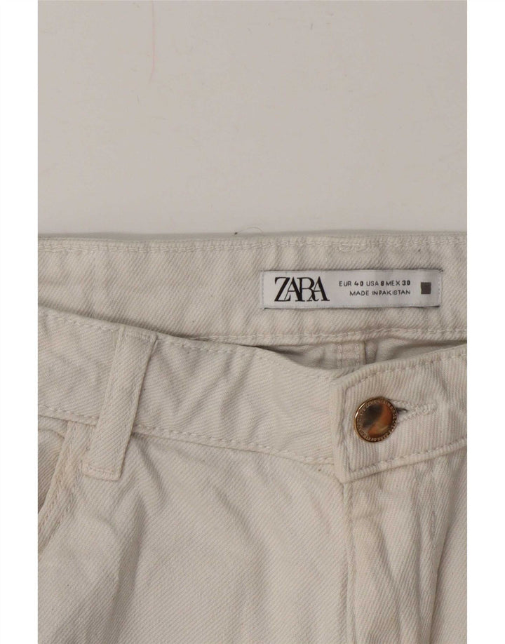 Женские прямые джинсы Zara EU 40 Medium W30 L26 Off White