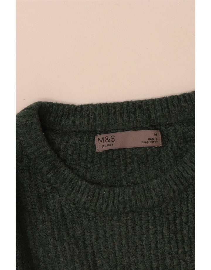 Мужской джемпер с круглым вырезом Marks & Spencer, средний зеленый акрил