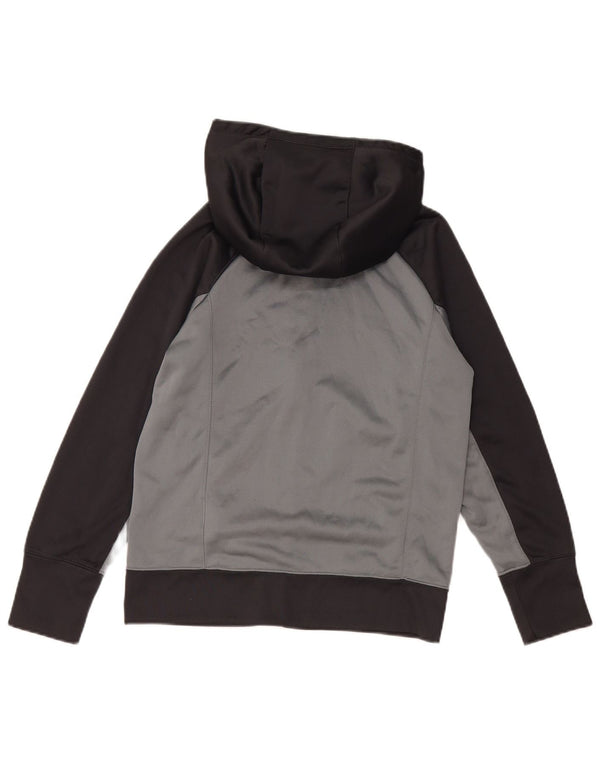 Свитер с капюшоном и молнией NIKE Therma-Fit для девочек 12–13 лет, большой серый цвет