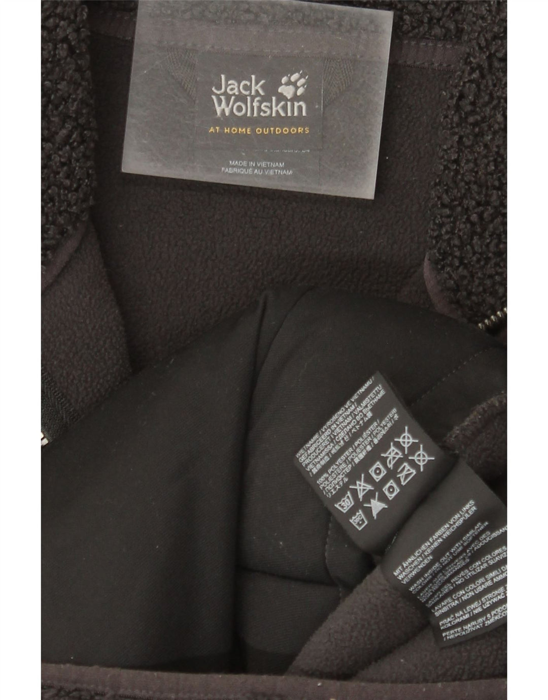 Женское флисовое пальто оверсайз Jack Wolfskin UK 6 XS, серый полиэстер