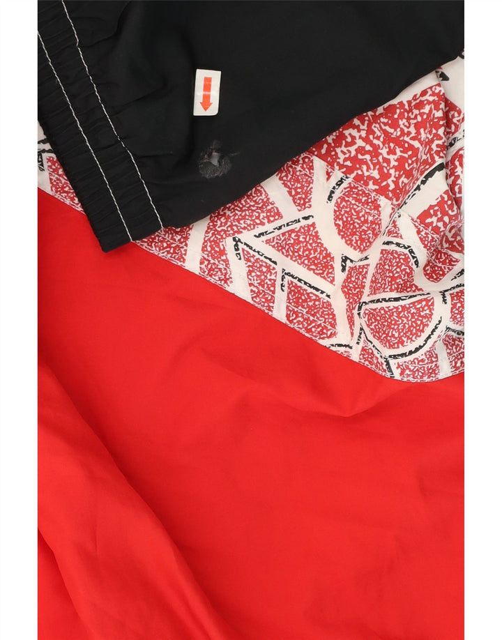 Мужской спортивный костюм Ellesse, верхняя куртка 2XL, красный полиэстер с цветными блоками