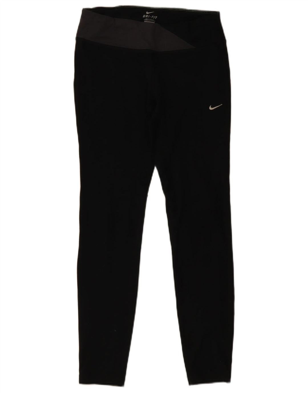 Женские леггинсы Nike Dri Fit UK 12, средний черный, полиэстер с цветными блоками