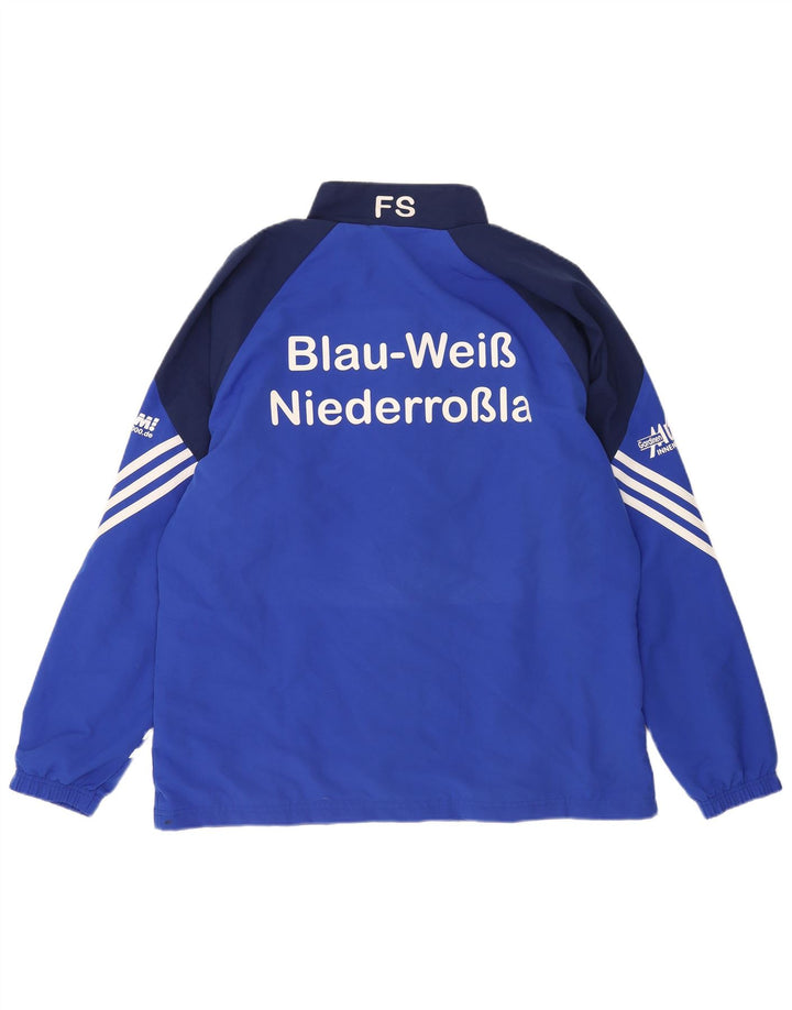 Мужской спортивный костюм Adidas с графическим рисунком, верхняя куртка XL, синий полиэстер с цветными блоками