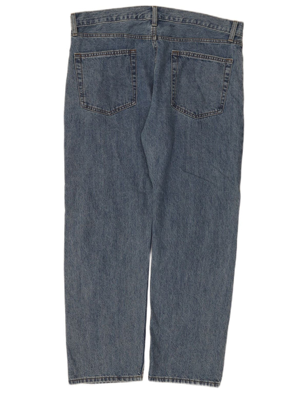Мужские прямые джинсы Marks & Spencer W38 L29 синие, хлопок