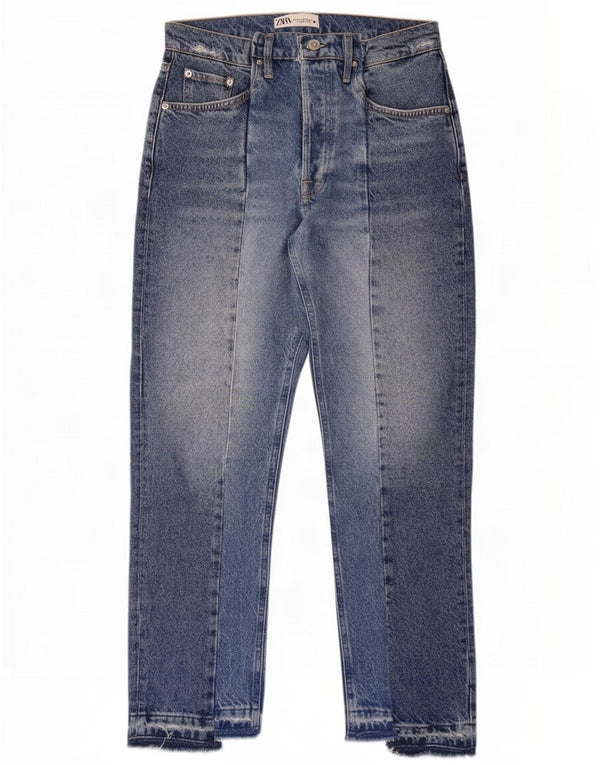Женские зауженные джинсы Zara EU 38, маленькие W28 L27, синие
