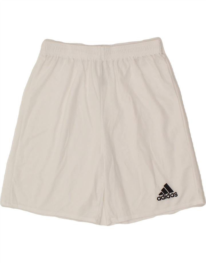 ADIDAS Boys Sport Shorts 13-14 Years  White Polyester Vintage Adidas and Second-Hand Adidas from Messina Hembry 