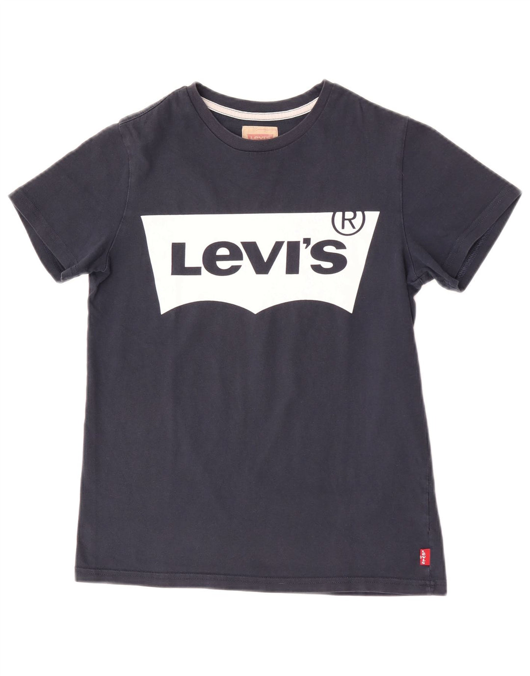 Футболка с рисунком Levi's для мальчиков, топ 13–14 лет, темно-синий с логотипом