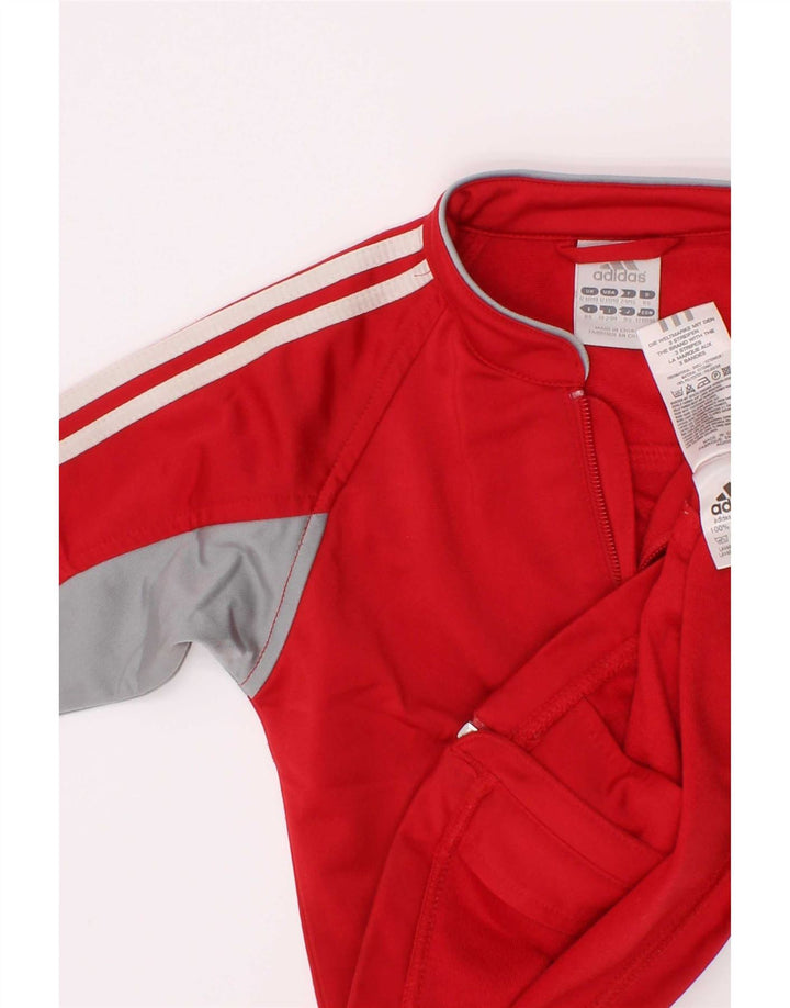 Спортивный костюм Adidas для маленьких мальчиков, верхняя куртка 12-18 месяцев, красный полиэстер