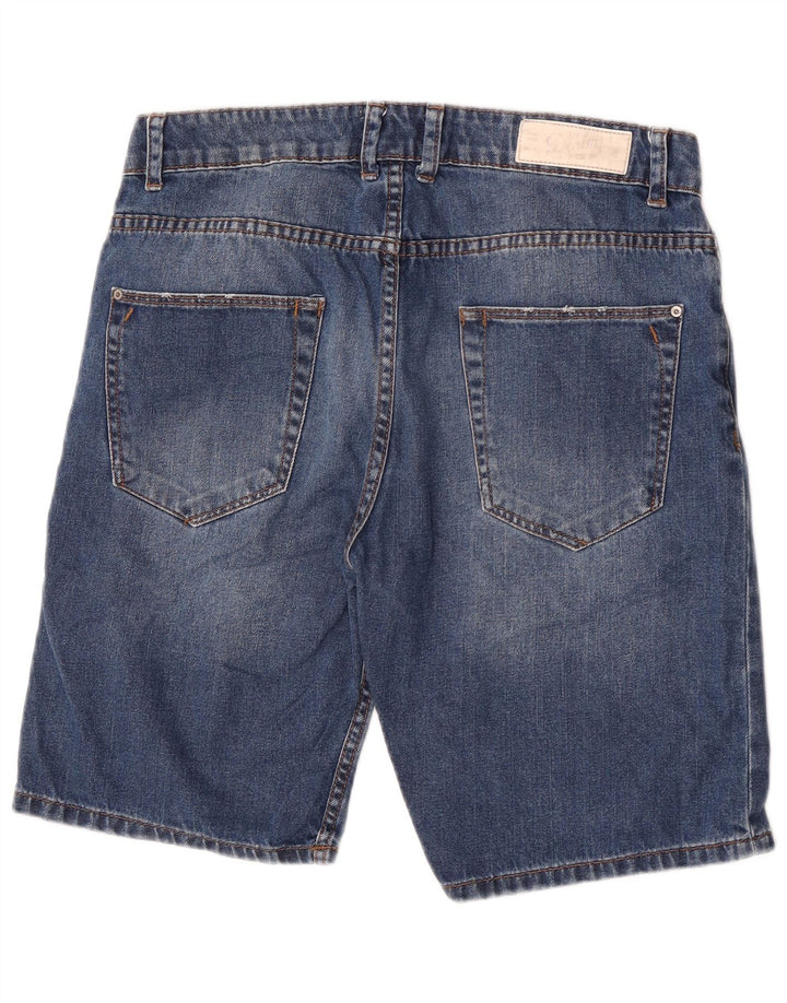 Мужские джинсовые шорты Zara EU 42, большие, W32, синие, хлопок