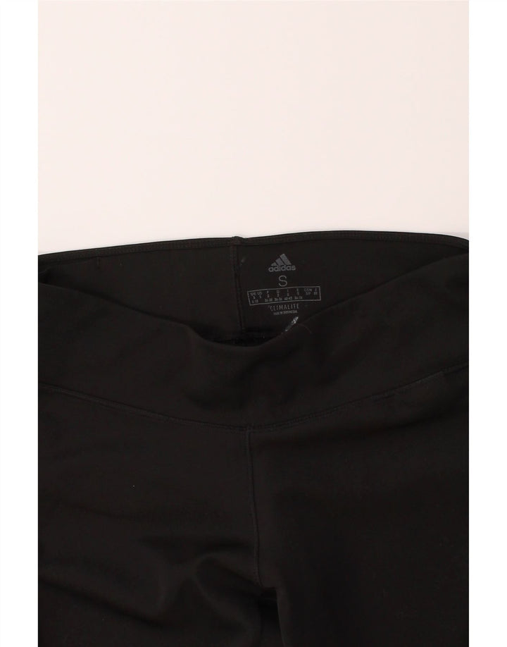 ADIDAS Womens Climalite Leggings UK 8/10 Small  Black Polyester Vintage Adidas and Second-Hand Adidas from Messina Hembry 