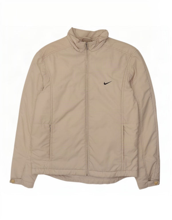 Женская утепленная куртка оверсайз Nike, размер США 4/6, маленький размер, бежевый полиэстер