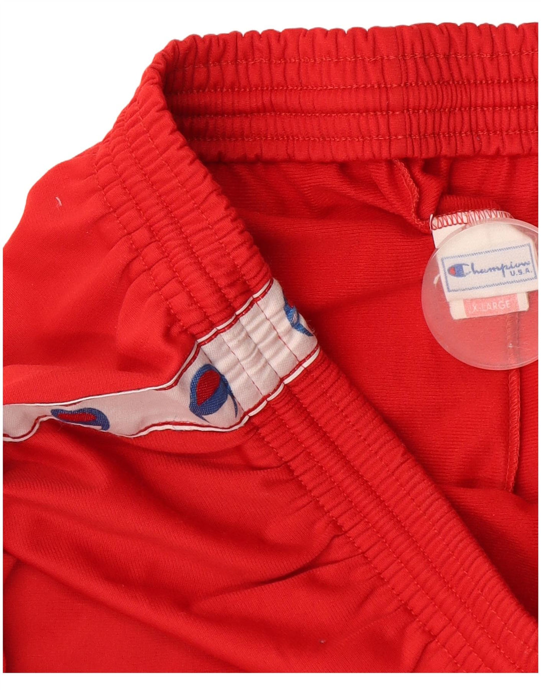 Мужские спортивные брюки Champion с графическим рисунком XL, красный полиэстер с цветными блоками