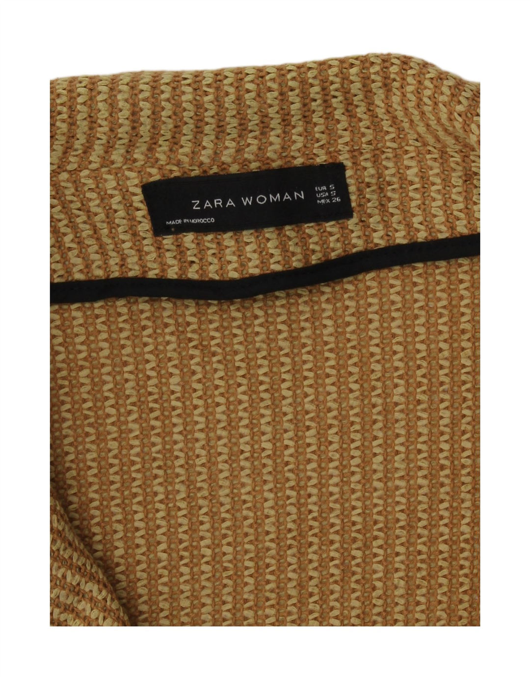 Женское вязаное двубортное пальто Zara UK 10, маленький желтый хлопок