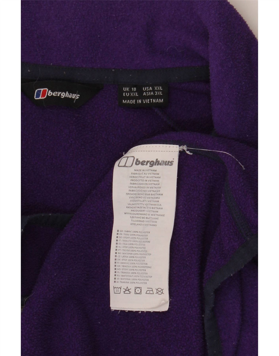 Berghaus Женская флисовая куртка UK 18 XL Фиолетовый полиэстер