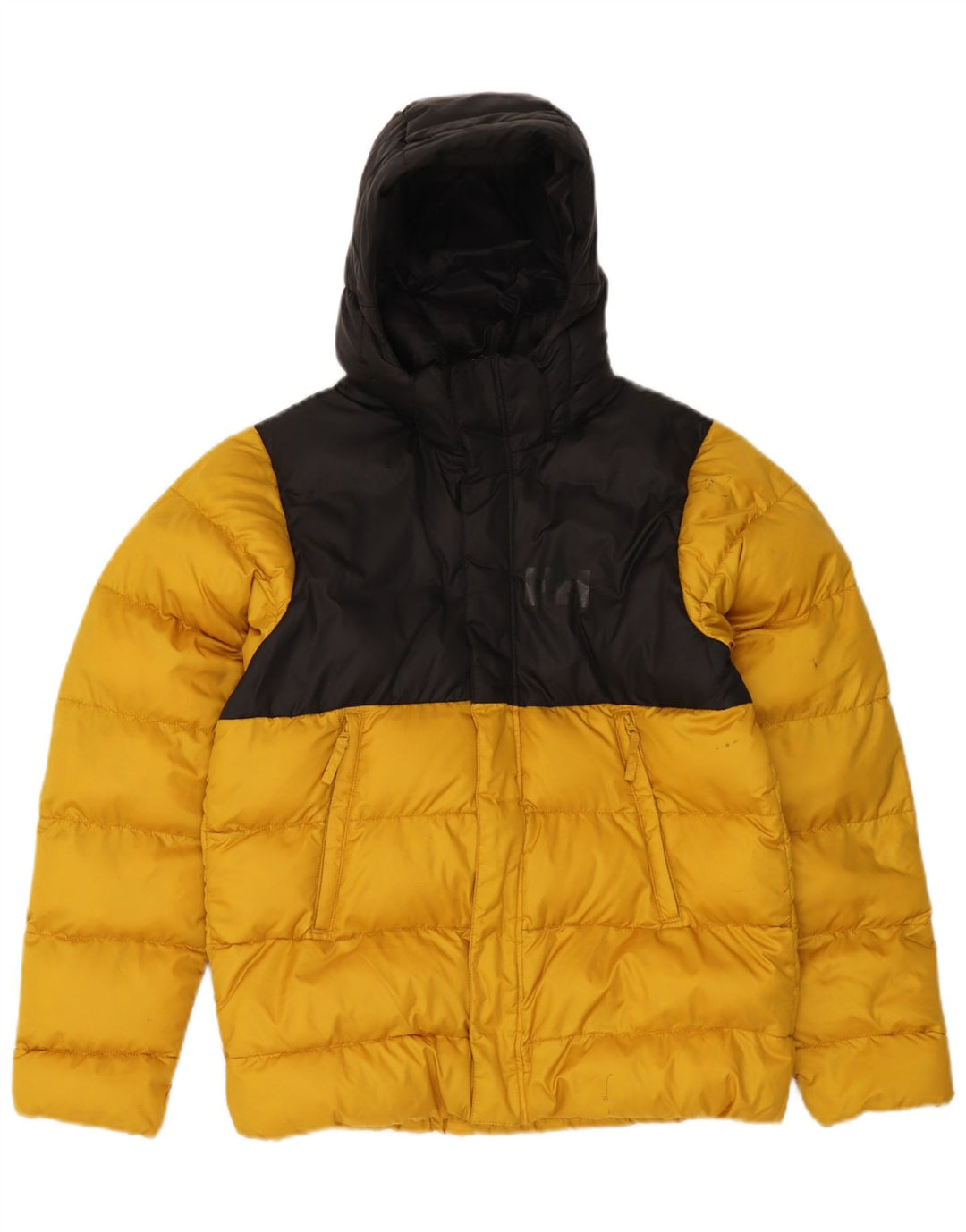 Helly Hansen Утепленная куртка с капюшоном для мальчиков 13-14 лет, желтая с цветными блоками
