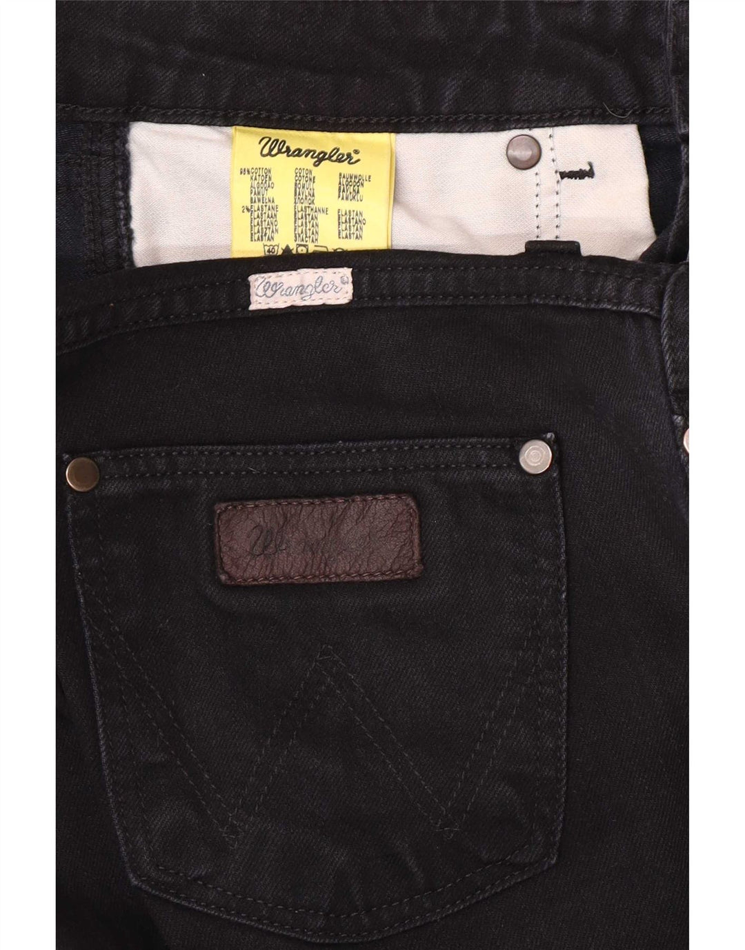 Женские прямые джинсы Wrangler Iris W30 L30, черный хлопок