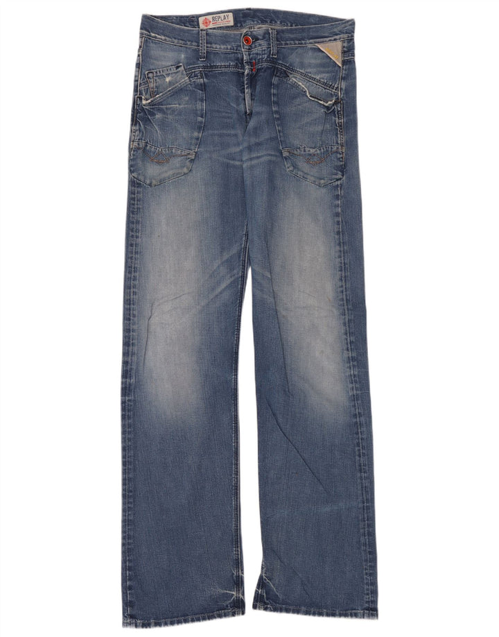 Мужские джинсы Bootcut Replay W33 L36, синие, хлопок