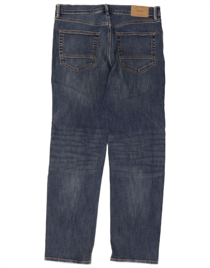 Мужские прямые джинсы Marks & Spencer W34 L31 синие, хлопок