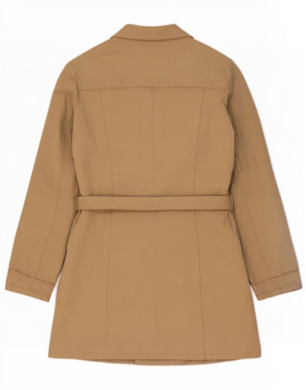 Conbipel Womens Leather Coat IT 46 Large Beige