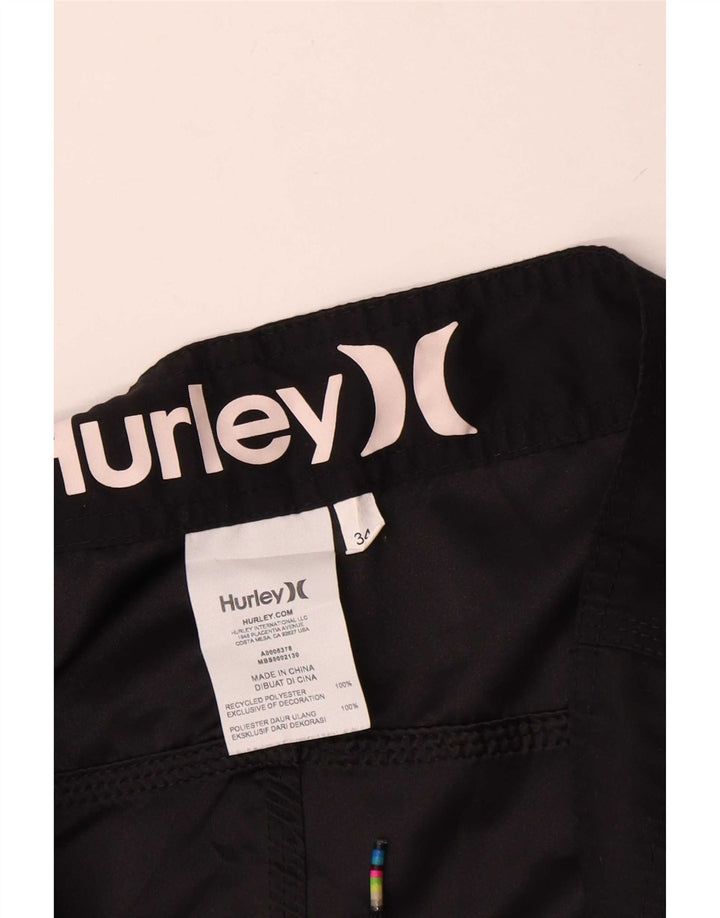 Мужские шорты для плавания Hurley, большие черные из полиэстера
