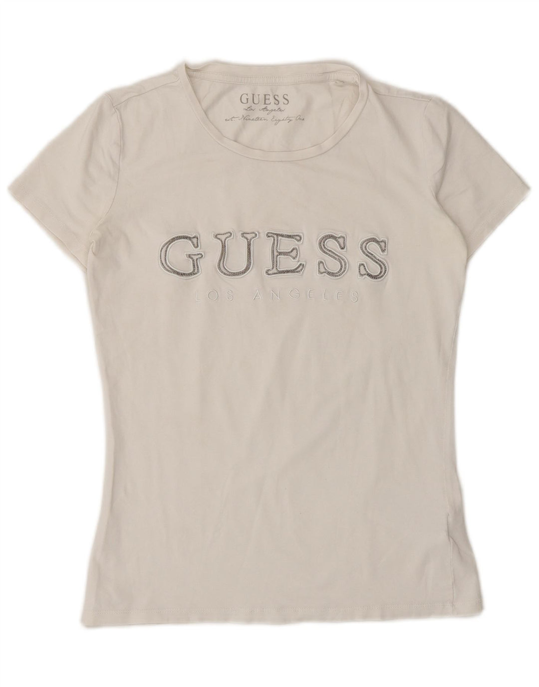 Guess Женская футболка с рисунком Top UK 6 XS Белый хлопок