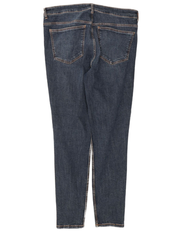 Женские узкие джинсы Zara EU 44 XL W34 L28, синие, хлопок
