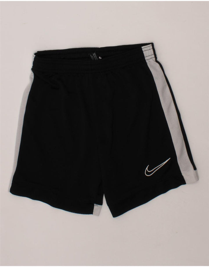 NIKE Boys Dri Fit Sport Shorts 7-8 Years Small Black Colourblock Polyester Vintage Nike and Second-Hand Nike from Messina Hembry 