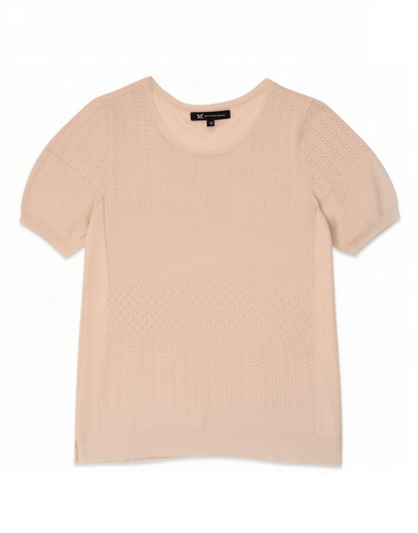 Женская футболка Crew Clothing Top UK 12, средний белый цвет, вискоза