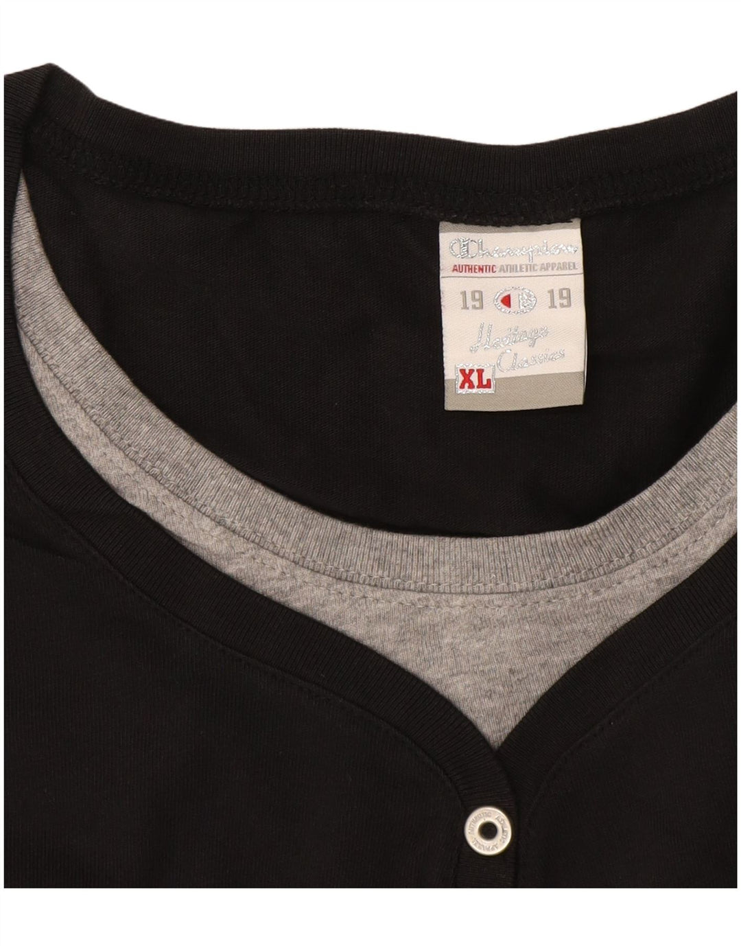 Женский топ CHAMPION Heritage Classics с длинным рукавом и графикой, Великобритания 18 XL, черный