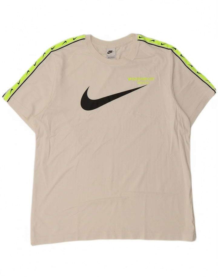 Мужская футболка с рисунком Nike Top XL, белая с цветными блоками