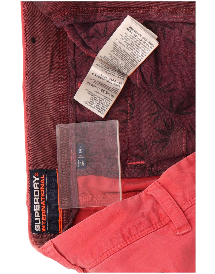 Мужские шорты чинос Superdry W36, большие розовые, хлопок