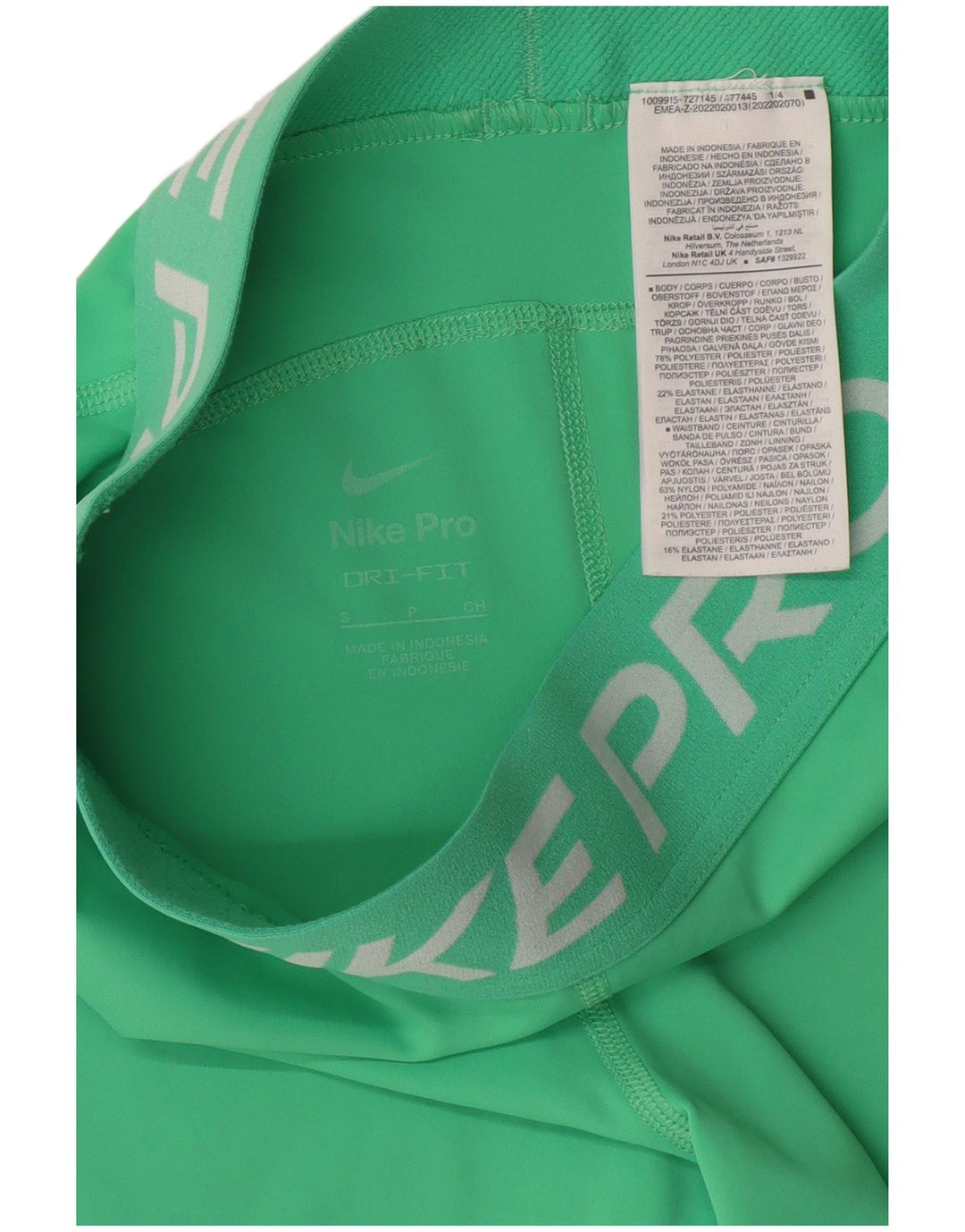 Женские спортивные шорты NIKE Dri Fit с графическим рисунком UK 8, маленькие зеленые из полиэстера