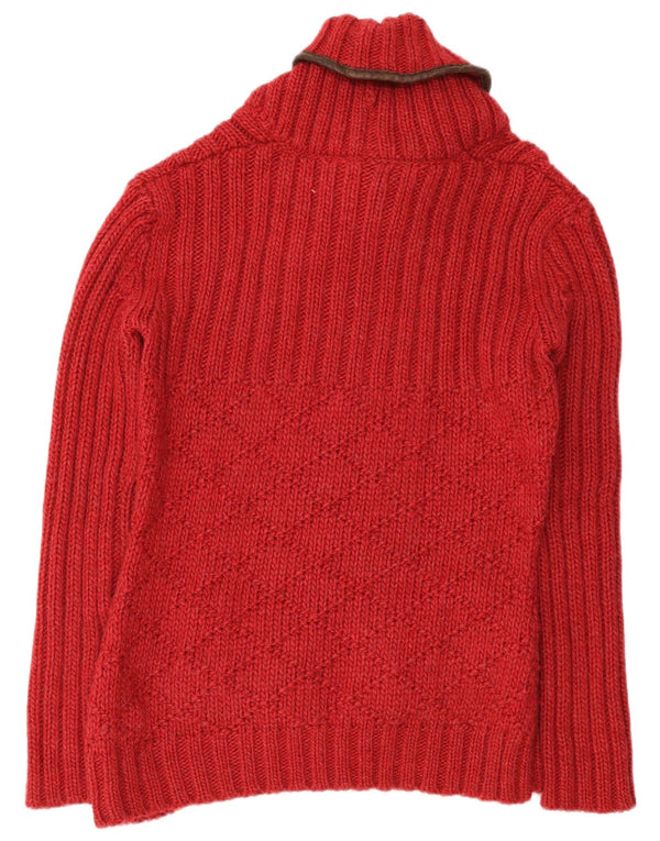 Женский свитер Napapijri с отложным воротником, Великобритания, 18 XL, красный акрил