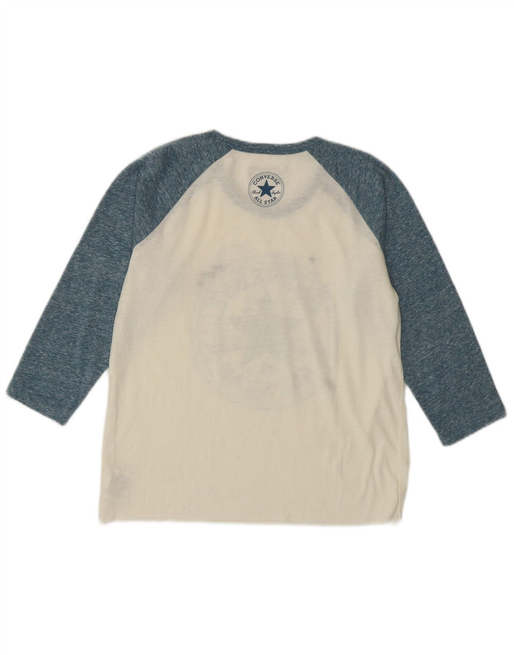 Женские кроссовки CONVERSE Chuck Taylor с рисунком, рукав 3/4, Великобритания 6 XS, белые