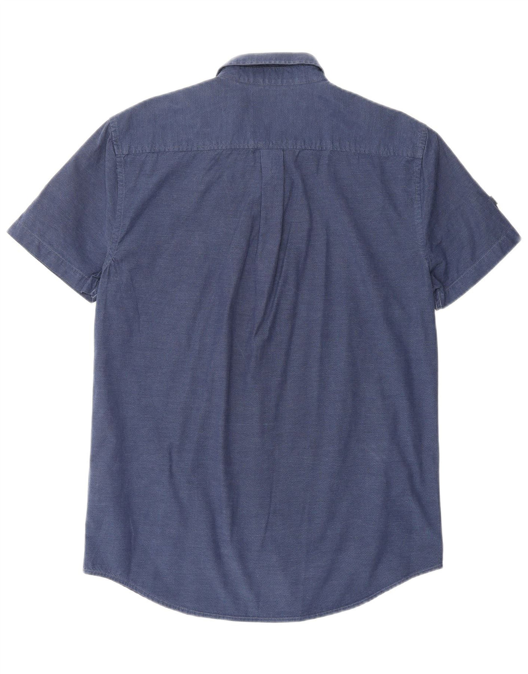 SUPERDRY Мужская рубашка обычного кроя с коротким рукавом, темно-синяя, хлопковая, среднего размера