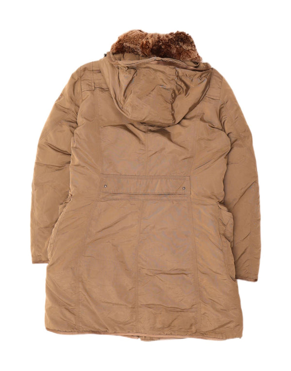 PEUTEREY Женское пуховое пальто с капюшоном IT 48 XL Бежевый Полиамид