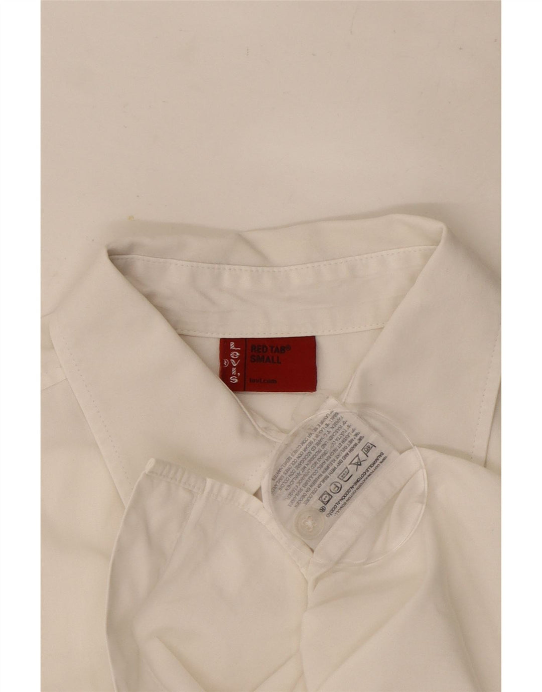 Мужская рубашка с коротким рукавом Levi's, маленькая белая, хлопковая