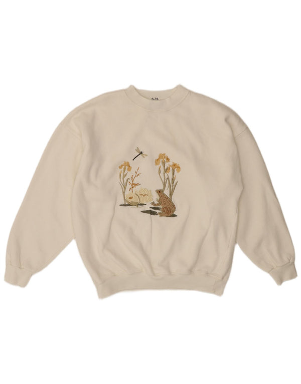 Женский джемпер с круглым вырезом ACORN UK 16, большой белый акрил