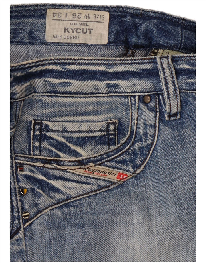 DIESEL Womens Kycut Slim Jeans W26 L29 Blue Cotton