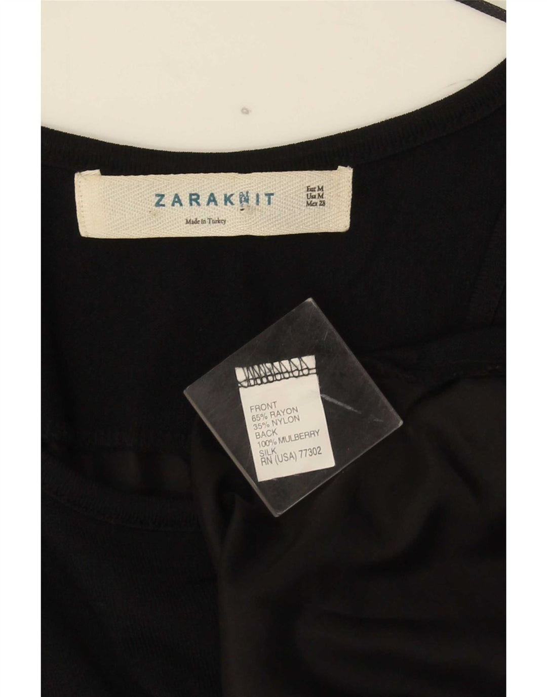 Женская туника без рукавов Zara UK 12, средний черный вискоза