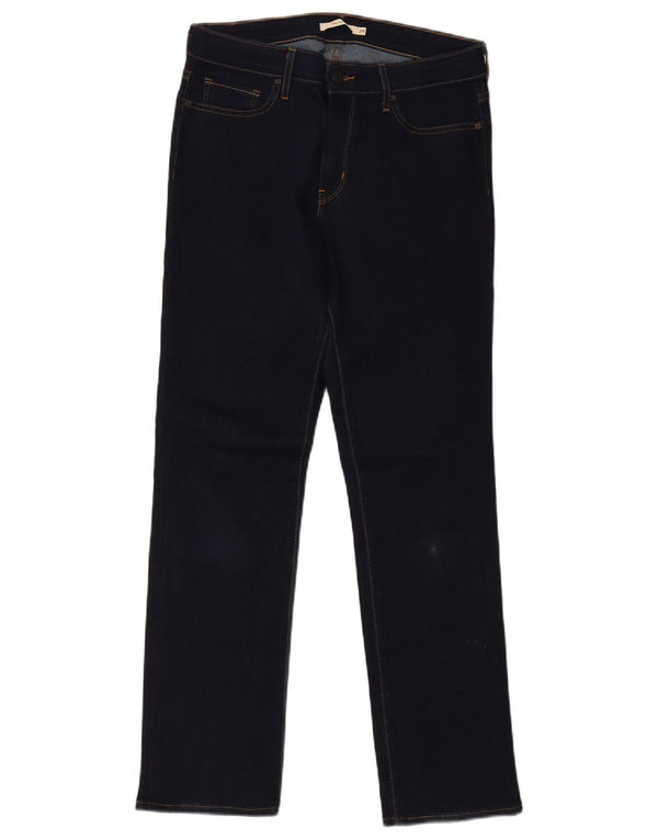 Женские прямые джинсы Levi's 714 W29 L31 темно-синие, хлопок