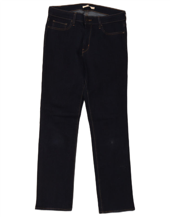 Женские прямые джинсы Levi's 714 W29 L31 темно-синие, хлопок