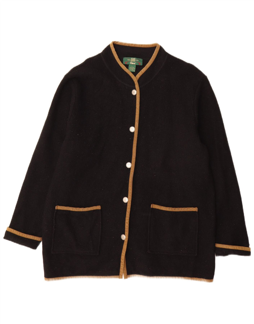 Женское пальто Orvis UK 16, большое, черное, шерстяное