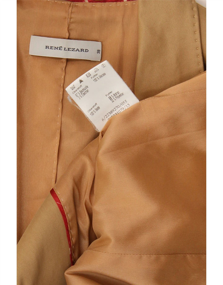 Женский пиджак на 1 пуговице Rene Lezard, цвет ЕС 38, средний бежевый, хлопок