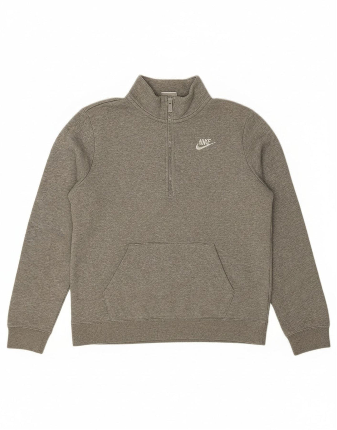 Женский свободный свитер с воротником на молнии Nike UK 10, маленький серый в крапинку