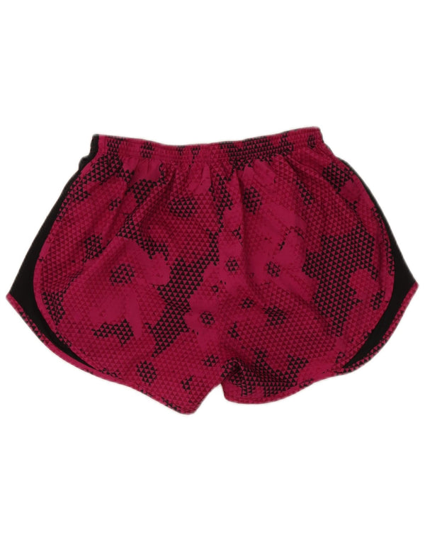 Женские спортивные шорты Nike Dri Fit UK 14, средние розовые цвета с цветными блоками
