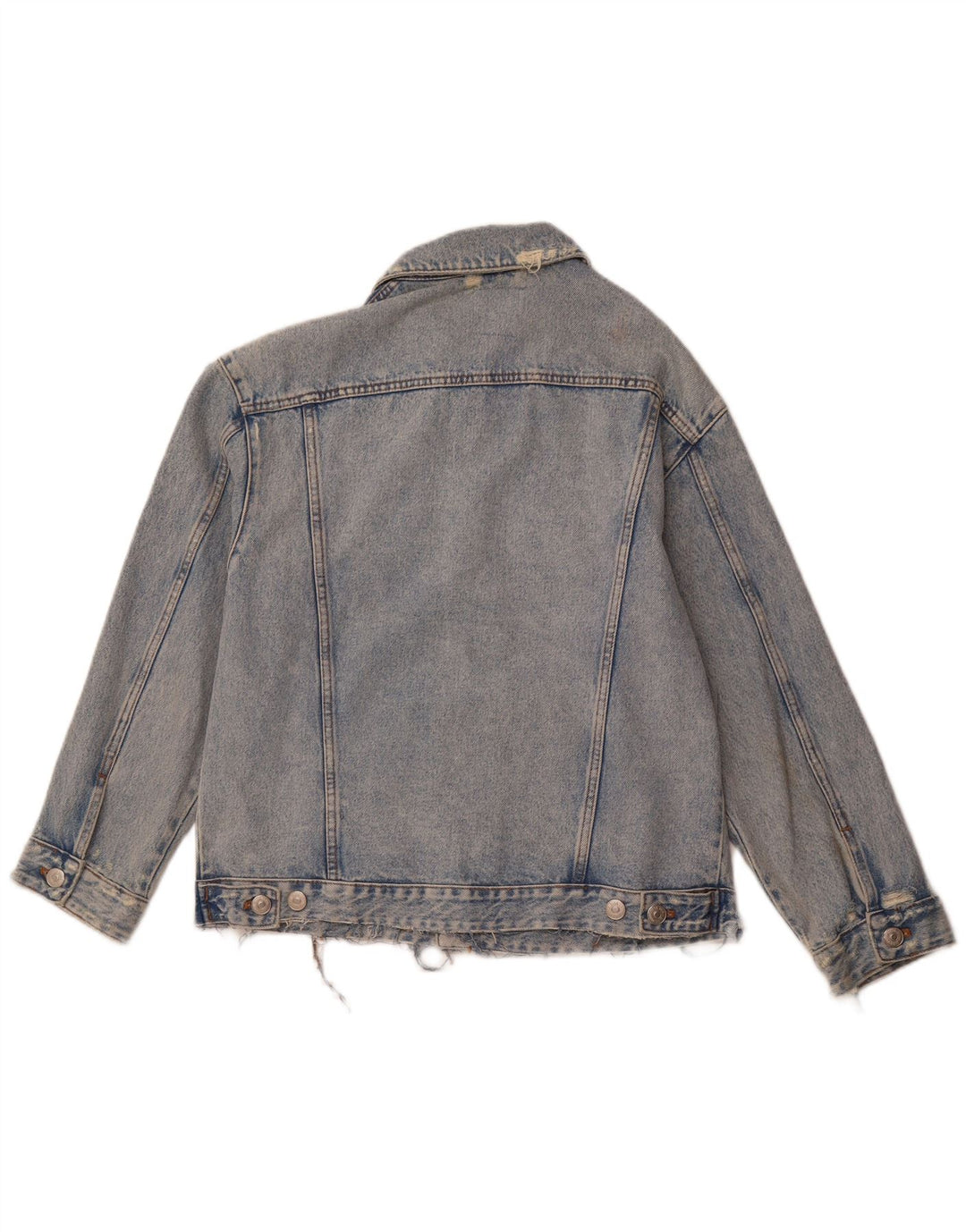 Мужская джинсовая куртка ZARA UK 38, средний синий хлопок, хлопок