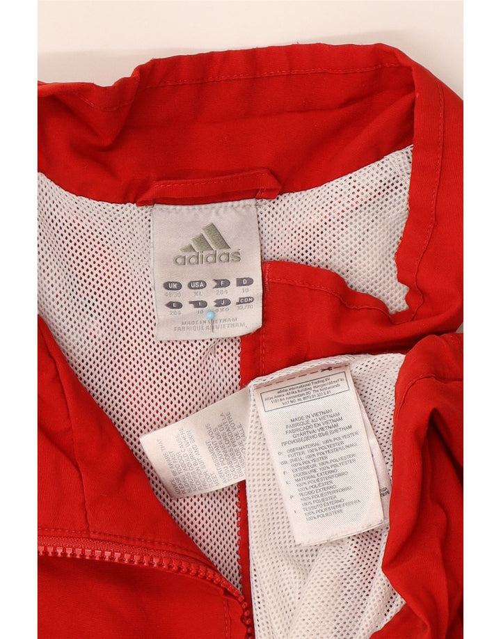 Мужская дождевик ADIDAS UK 48/50 XL Красный полиэстер с цветными блоками