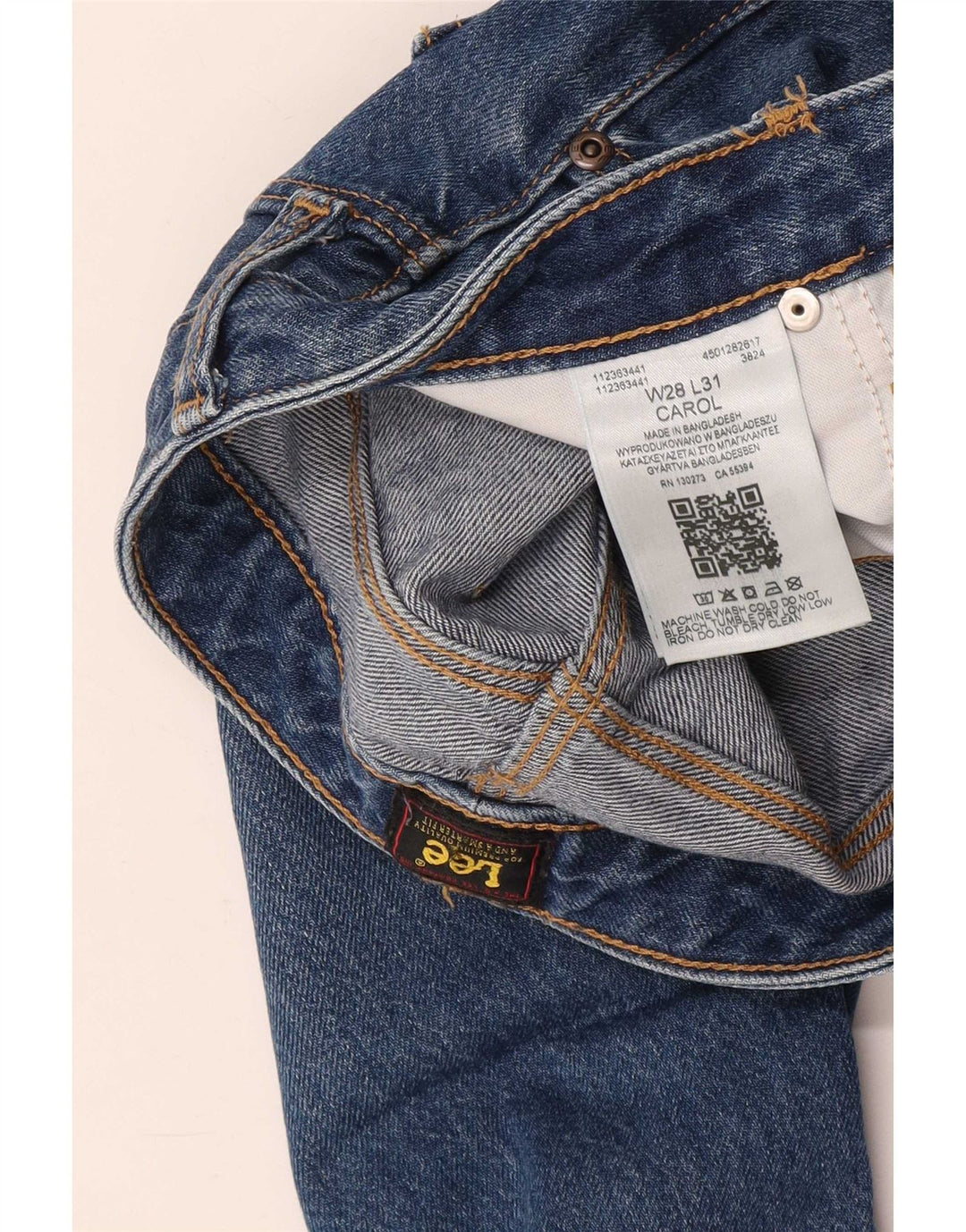 Мужские укороченные джинсы Lee Carol W28 L25, синий хлопок